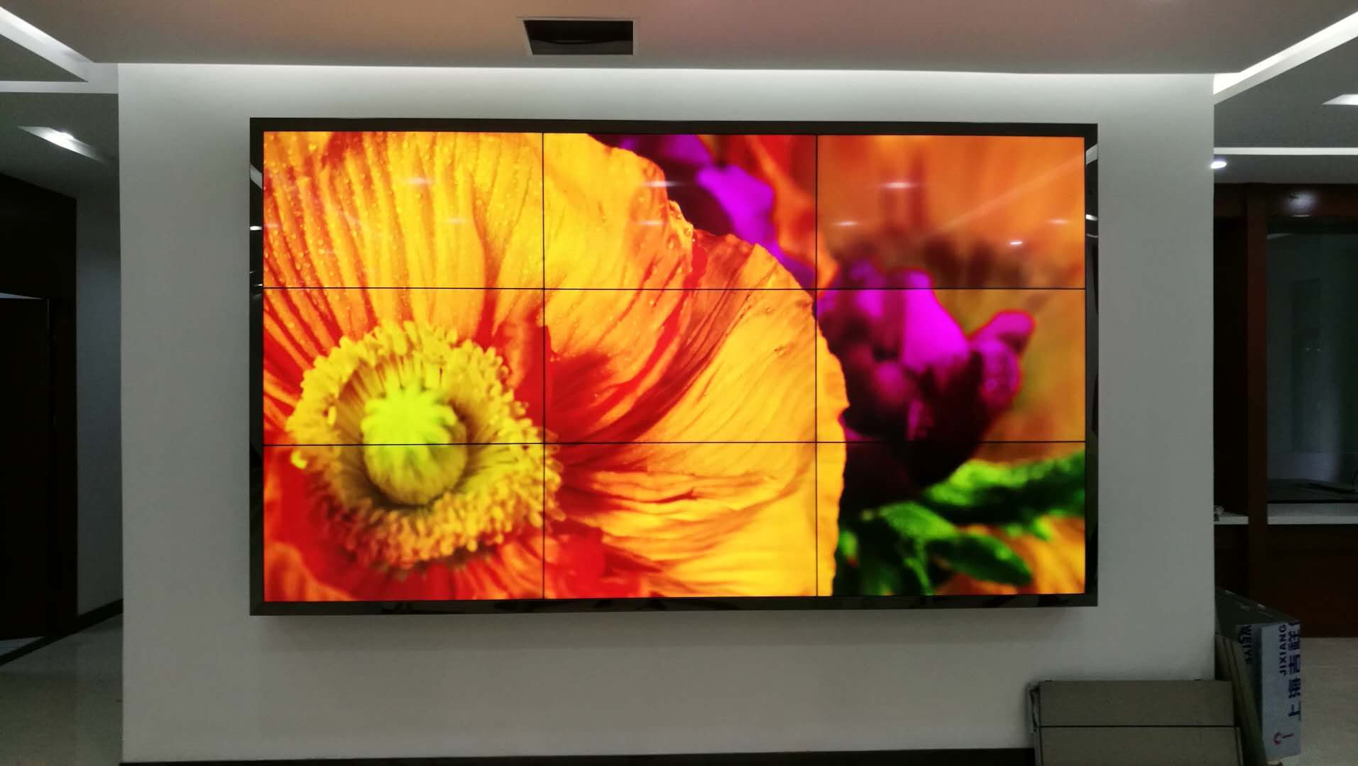重庆49寸液晶拼接屏安装方案3.5mm3X3-展览展示大屏幕拼接屏方案-深圳顺达荣科技
